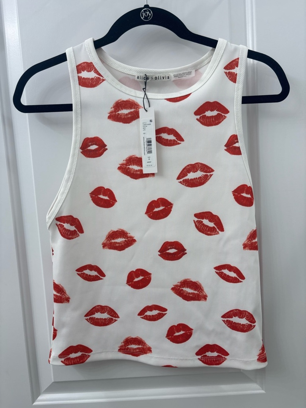 Alice + Olivia Allen tank top the love capsule kiss lips - Picture 2 of 5